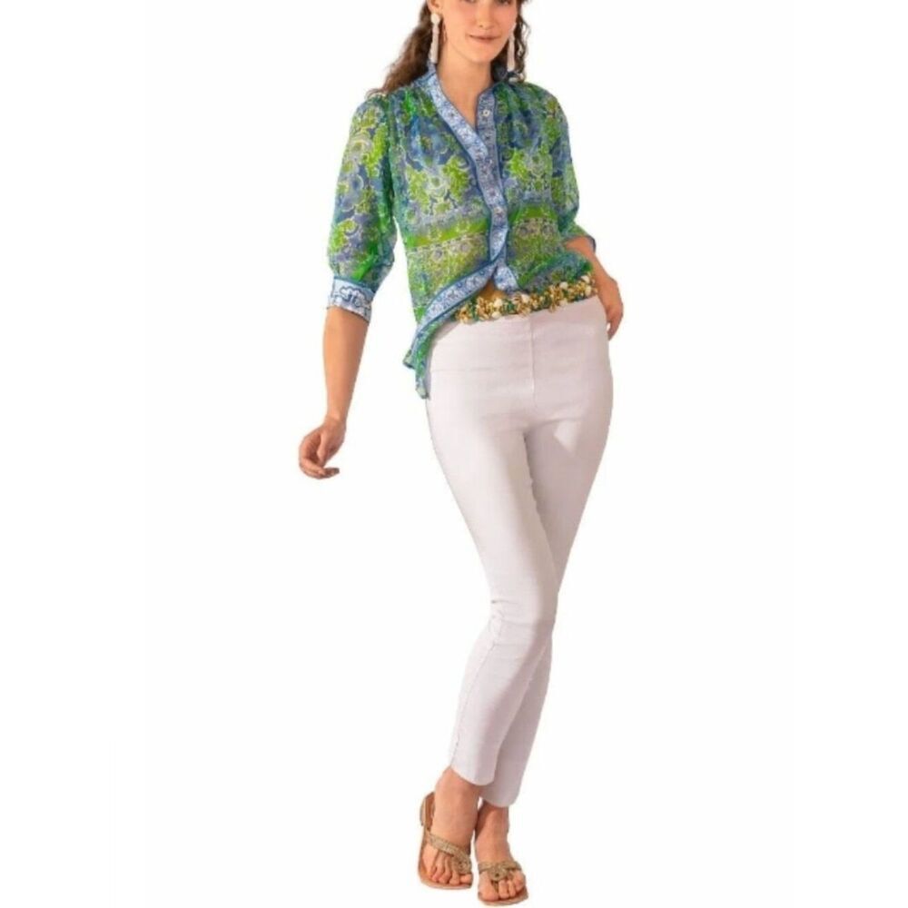 Like New!โGRETCHEN SCOTT Gripeless Pull On Pants- Solid White in Size L